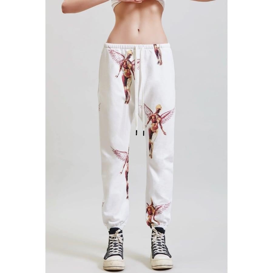 R13 NIRVANA IN UTERO DROPPED CROTCH SWEATPANT ECRU ECRU L