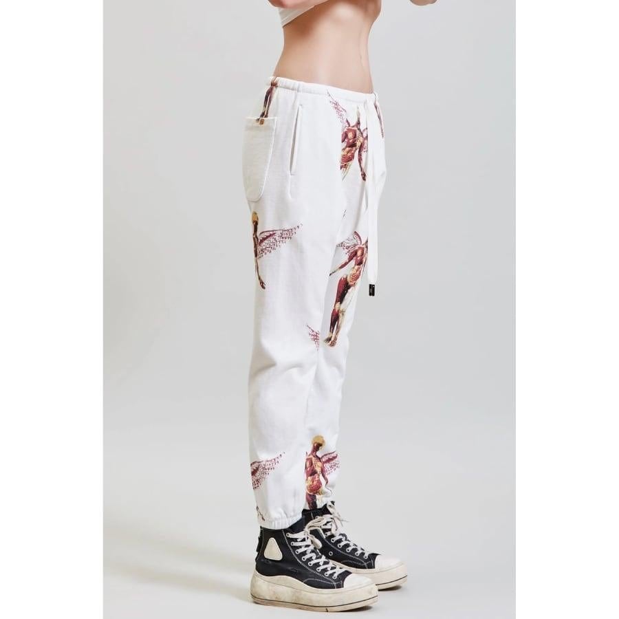 R13 NIRVANA IN UTERO DROPPED CROTCH SWEATPANT ECRU ECRU L