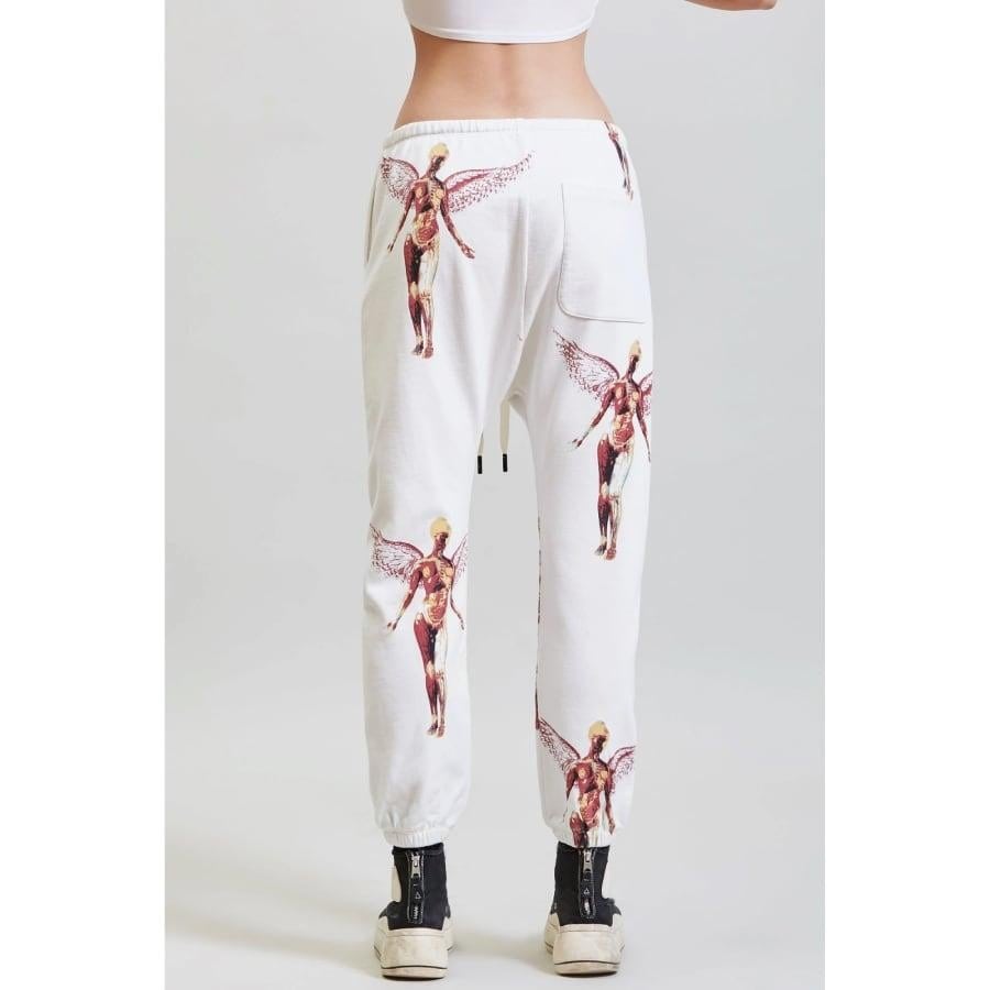 R13 NIRVANA IN UTERO DROPPED CROTCH SWEATPANT ECRU ECRU L