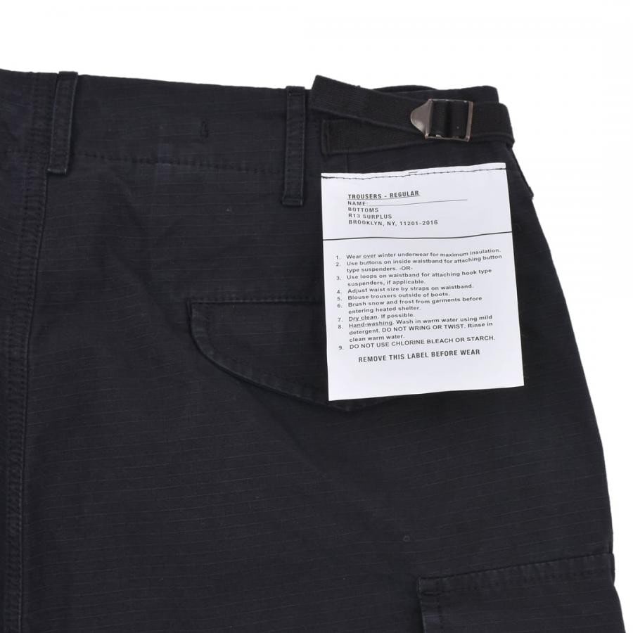 【R13】MILITARY CARGO PANTS(BLACK) BLACK 31