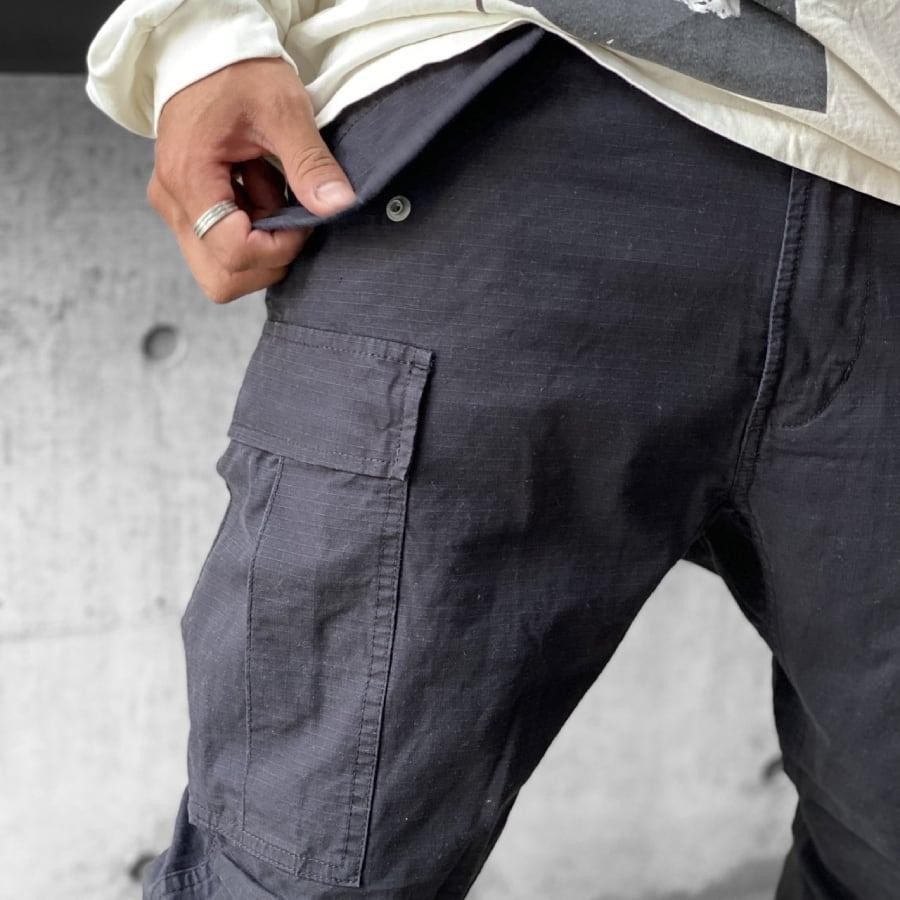 【R13】MILITARY CARGO PANTS(BLACK) BLACK 32