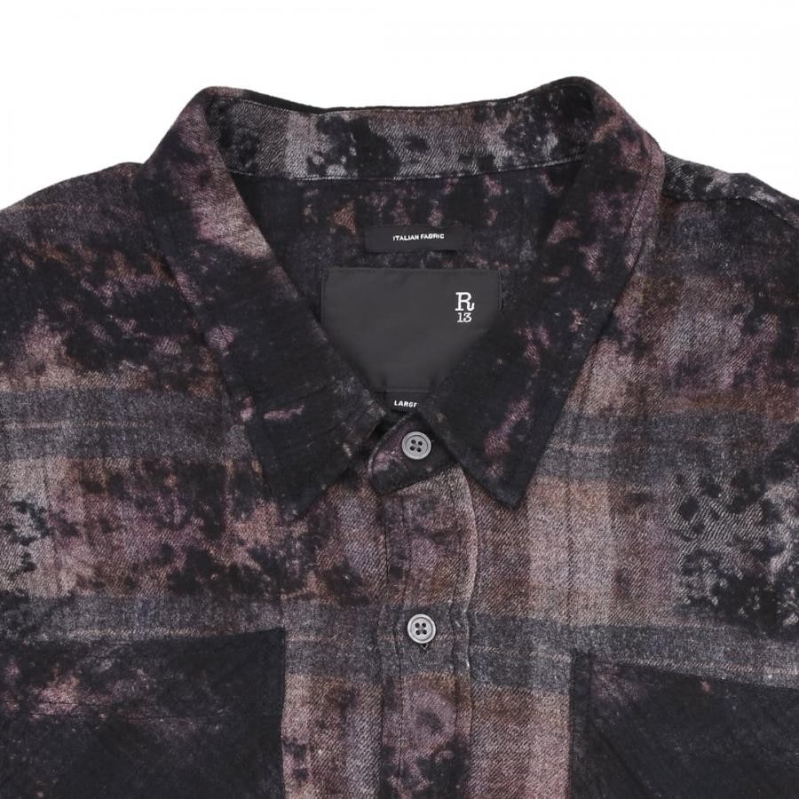 【※Taylor momsen（モデル）さん着用】【R13】DROP NECK WORKSHIRT(BLACK) BLACK L