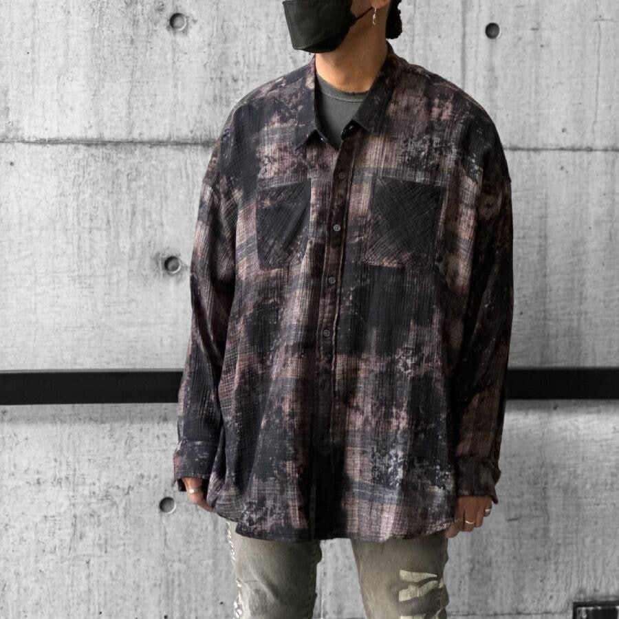 【※Taylor momsen（モデル）さん着用】【R13】DROP NECK WORKSHIRT(BLACK) BLACK L