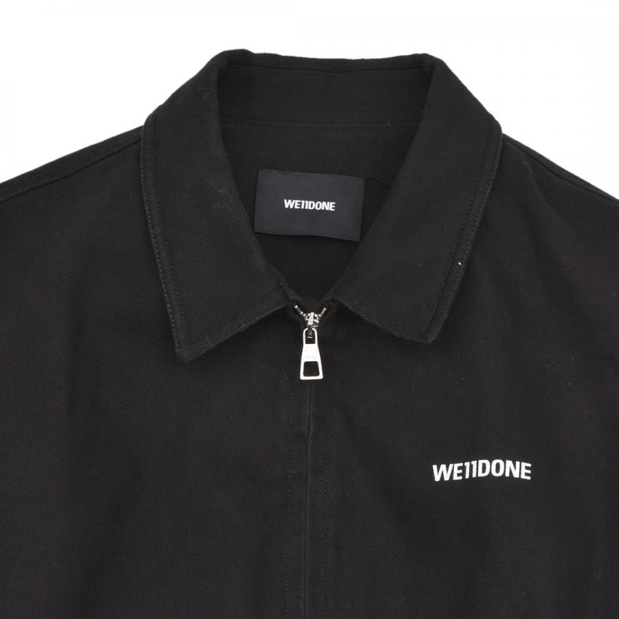 【WE11DONE】BLACK OVERSIZED PRINT ZIPPED JACKET(BLACK) BLACK S