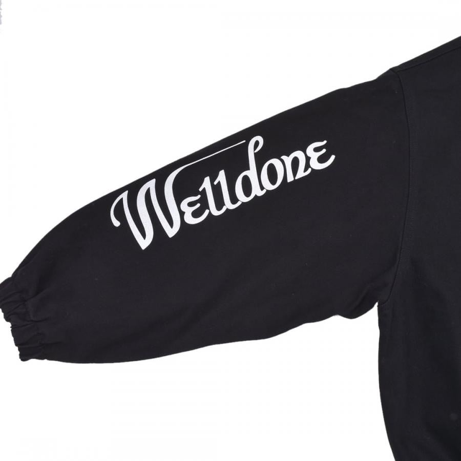 【WE11DONE】BLACK OVERSIZED PRINT ZIPPED JACKET(BLACK) BLACK S