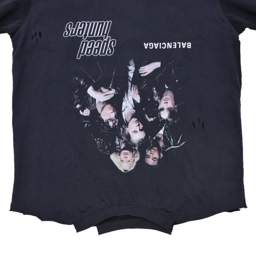 BALENCIAGA】Speed Hunter Upside Down Long Sleeve T-Shirt（BLACK 