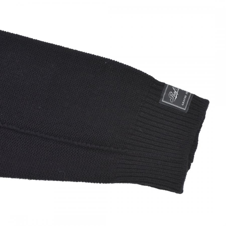 【RAF SIMONS】Loose fit braid relief roundneck sweater printed VIOLET 1