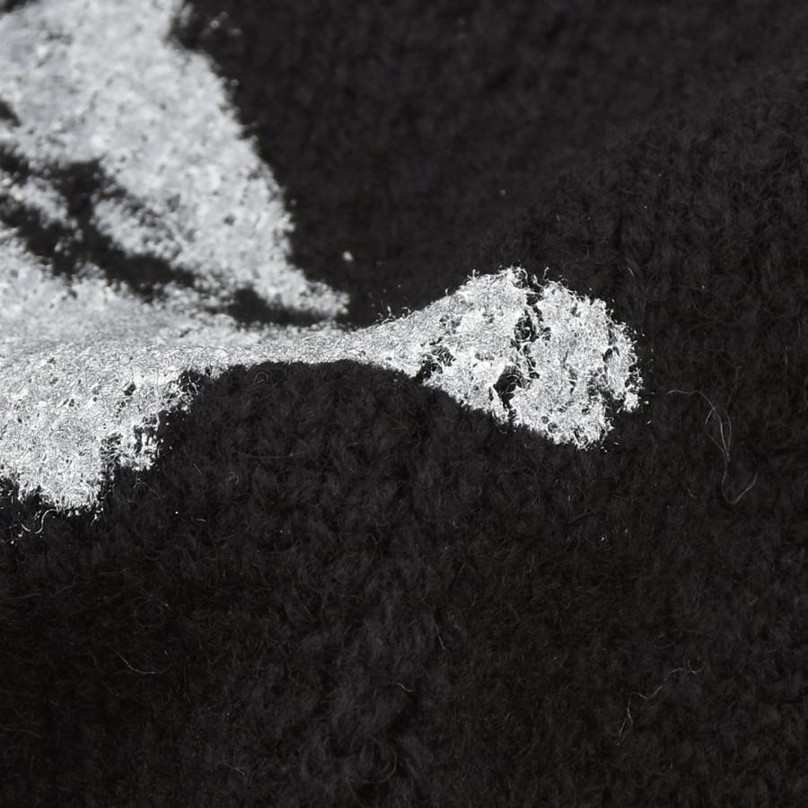 【RAF SIMONS】Loose fit braid relief roundneck sweater printed VIOLET 1