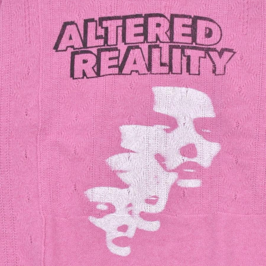 【RAF SIMONS】Loose fit braid relief roundneck sweater printed VIOLET 1