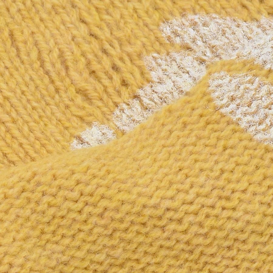 【RAF SIMONS】Loose fit braid relief roundneck sweater printed VIOLET 2