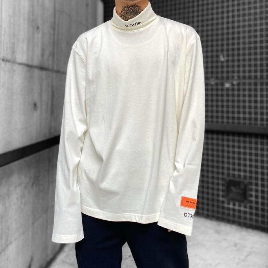 【HERON PRESTON】NF CTNMB LS ROLLNECK（WHITEBLACK）