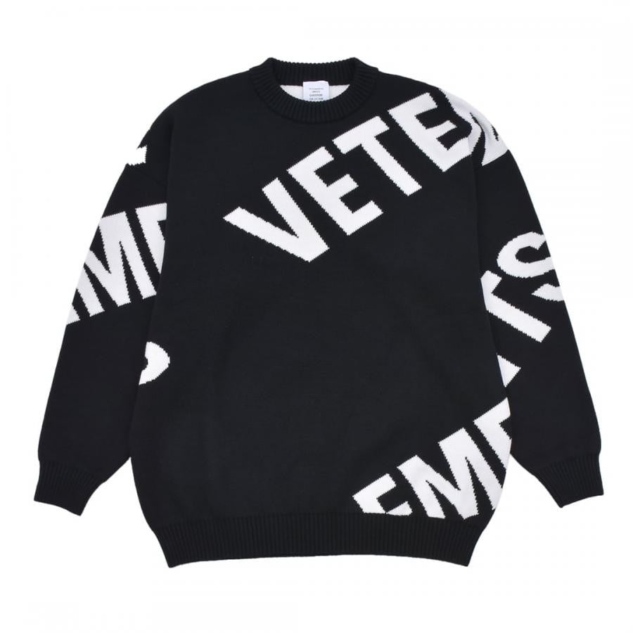 【VETEMENTS】GIANT LOGO KNITTED SWEATER