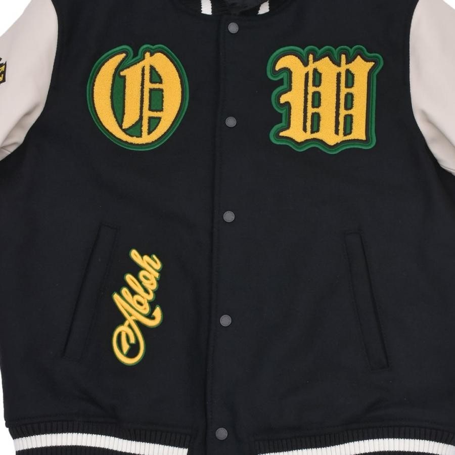 【OFF WHITE】GRAPHICS LEATHER VARSITY(BLACK/YELLOW) BLACK/YELLOW 50