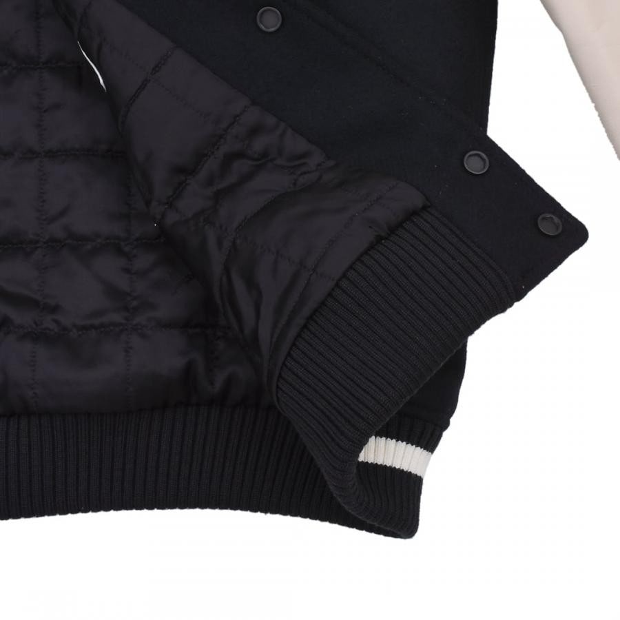 【OFF WHITE】GRAPHICS LEATHER VARSITY(BLACK/YELLOW) BLACK/YELLOW 50