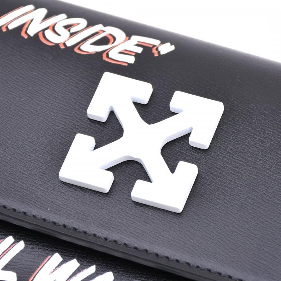 【OFF-WHITE】JITNEY WALLET ON CHAIN QUOTE(BLACK) BLACK F