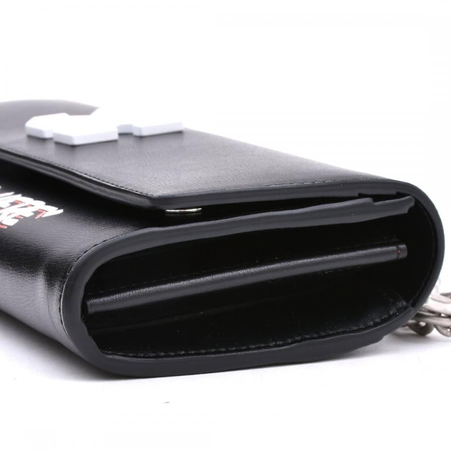 【OFF-WHITE】JITNEY WALLET ON CHAIN QUOTE(BLACK) BLACK F