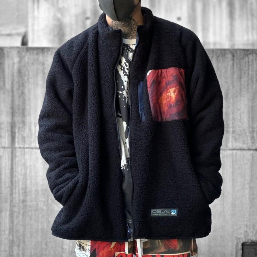 【DEVA STATES】Sherpa Jacket - TENZING-02(BLACK/BLUE) BLACK/BLUE L