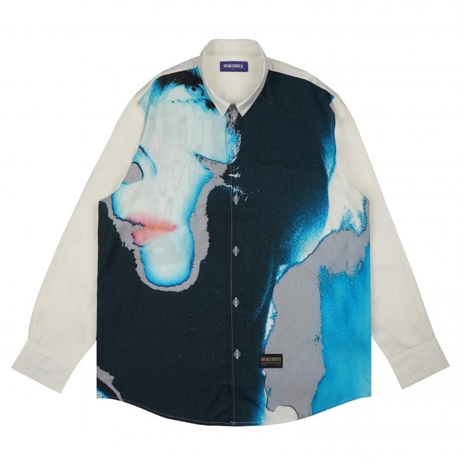 【DEVA STATES】Long Sleeve Shirt - OBSCURE(WHITE) WHITE XL