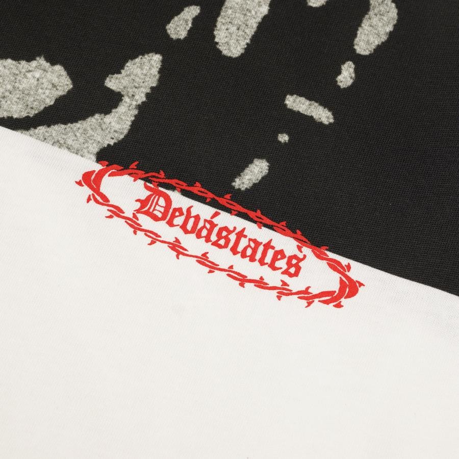 【DEVA STATES】LS Tshirt - SLOTH(WHITE/BLACK) WHITE/BLACK XL