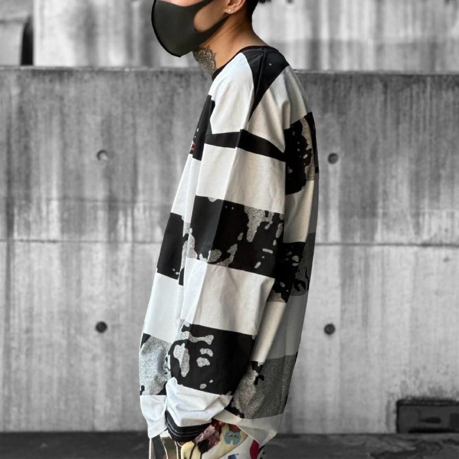 【DEVA STATES】LS Tshirt - SLOTH(WHITE/BLACK) WHITE/BLACK XL