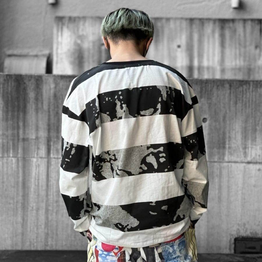 【DEVA STATES】LS Tshirt - SLOTH(WHITE/BLACK) WHITE/BLACK XL