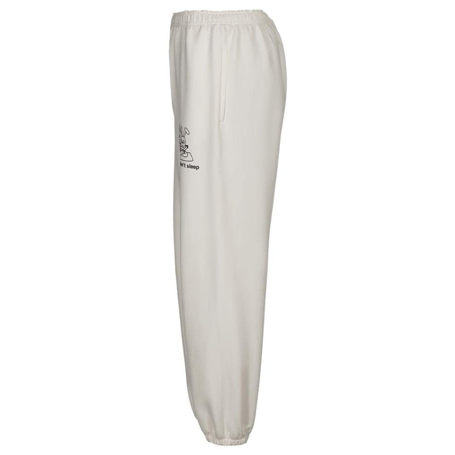 【NATASHA ZINKO】COOL BUNNIES DON'T SLEEP JOGGING PANTS (WHITE) WHITE XXS