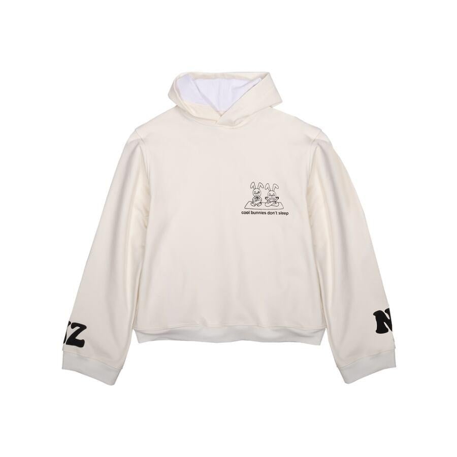 【NATASHA ZINKO】COOL BUNNIES DON'T SLEEP HOODIE(WHITE) WHITE XS