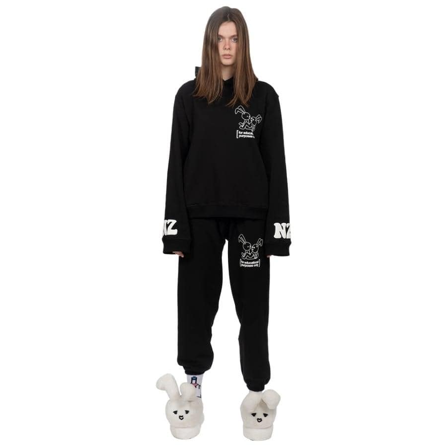 【NATASHA ZINKO】PORNO BUNNY HOODIE(BLACK) BLACK XS