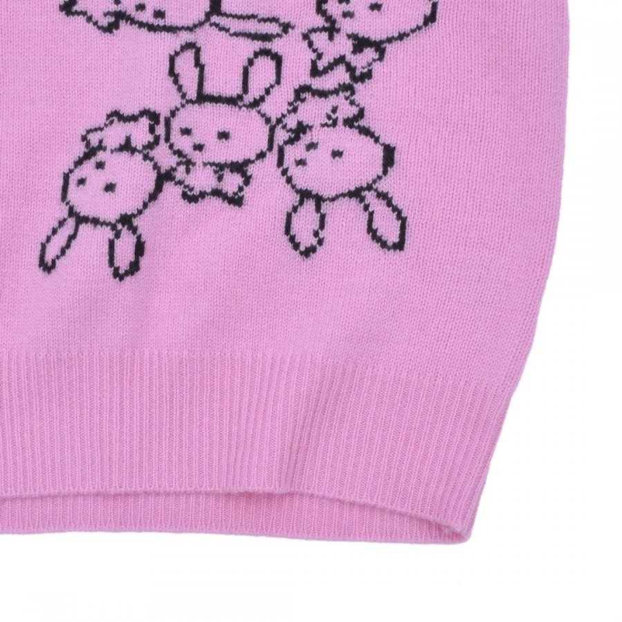 【NATASHA ZINKO】PULLOVER RABBITS AND SHEEPS(PINK/WHITE) PINK/WHITE XS