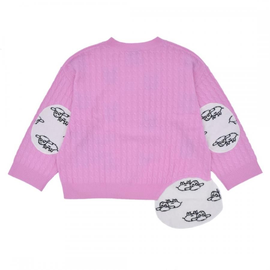 【NATASHA ZINKO】PULLOVER RABBITS AND SHEEPS(PINK/WHITE) PINK/WHITE S