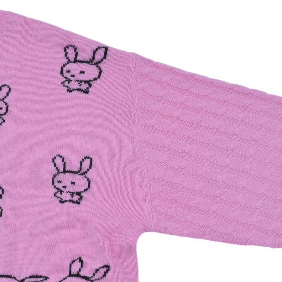 【NATASHA ZINKO】PULLOVER RABBITS AND SHEEPS(PINK/WHITE) PINK/WHITE S