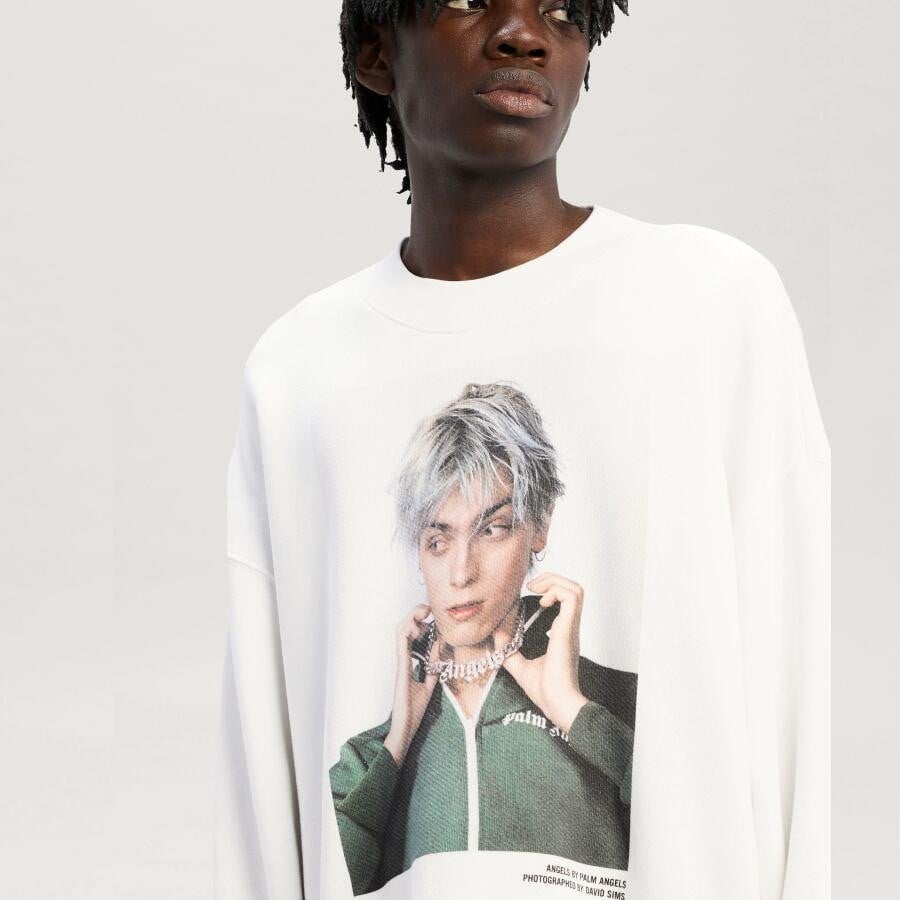 Palm AngelsSIMS X PALM CREWWHITEGREEN WHITE/GREEN L