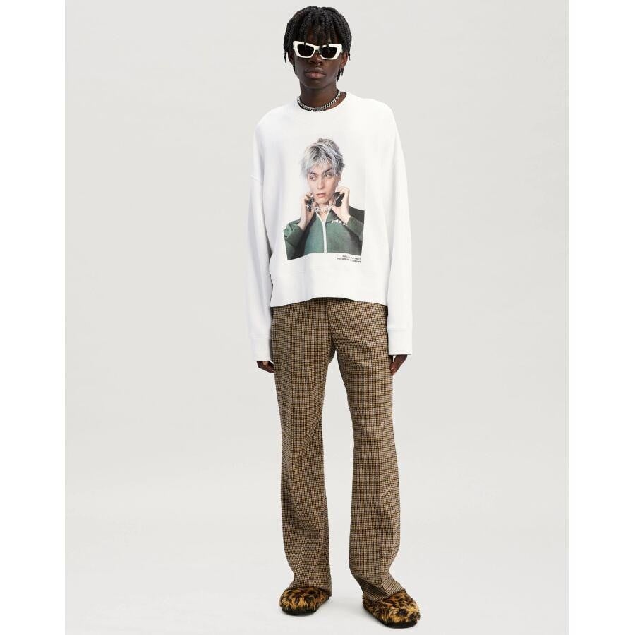 Palm AngelsSIMS X PALM CREWWHITEGREEN WHITE/GREEN L