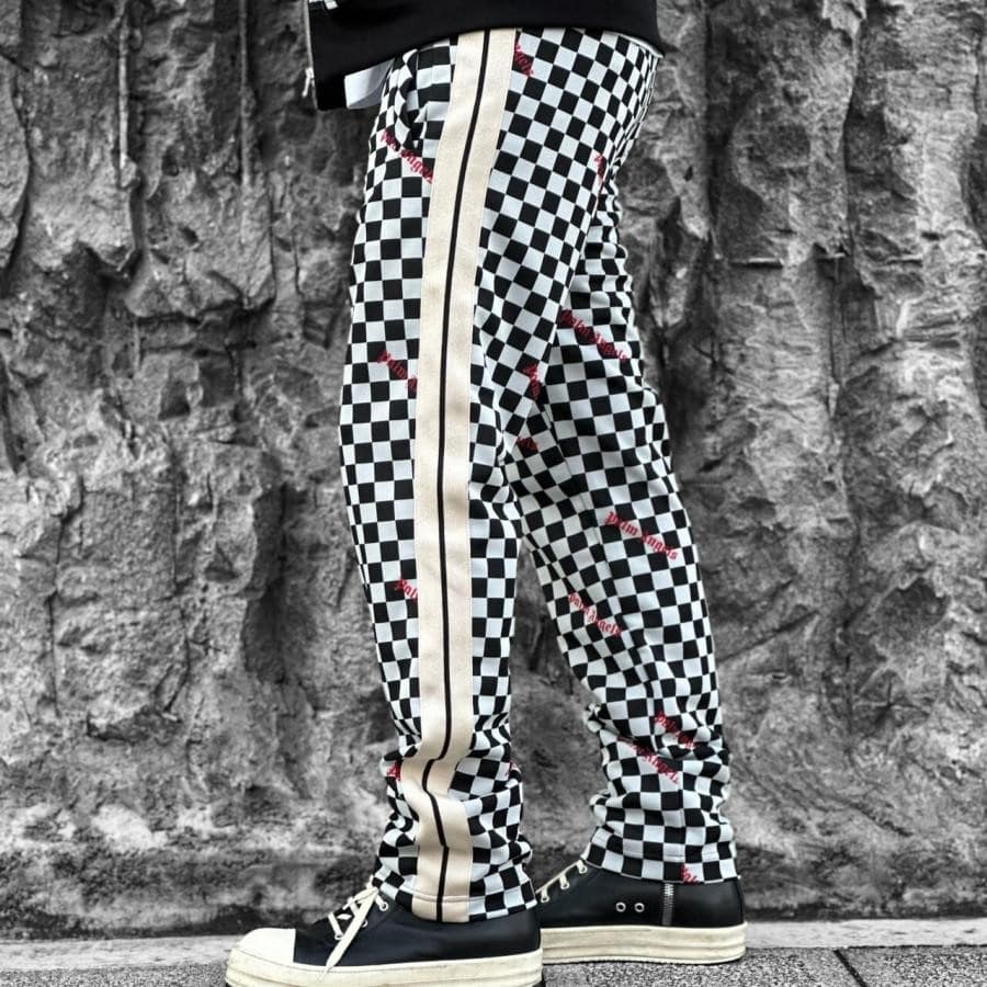 【Palm Angels】JQRDDAMIER CLASSIC TRACKPANTS(BLACK/RED) BLACK/RED S