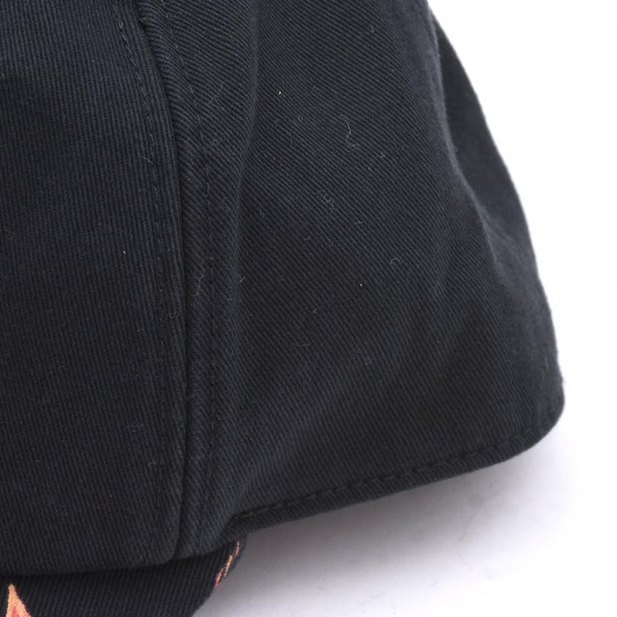 【Palm Angels】BURNING LOGO BASEBALL CAP BLACK/RED BLACK/RED F