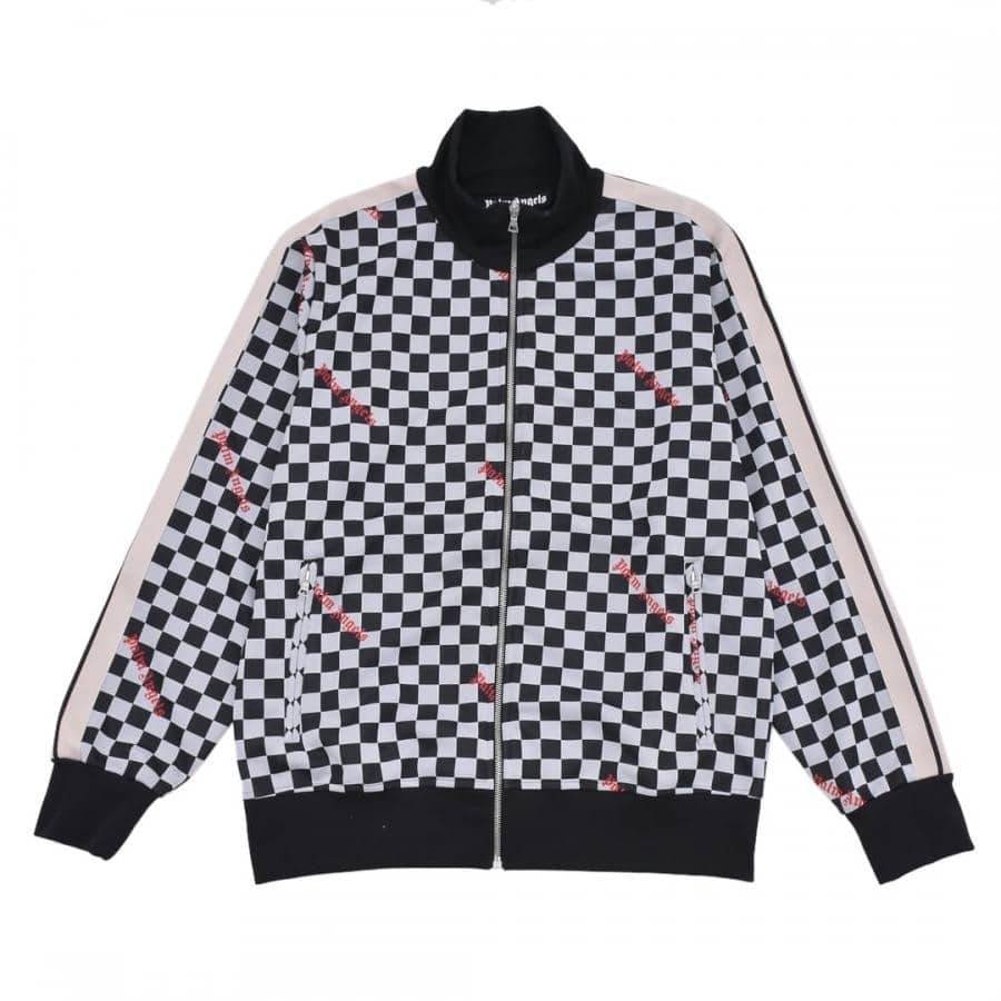 【Palm Angels】JQRD DAMIER CLASSIC TRACKJKT(BLACK/RED)