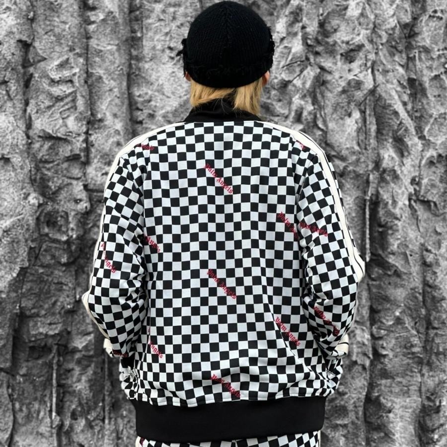 【Palm Angels】JQRD DAMIER CLASSIC TRACKJKT(BLACK/RED) BLACK/RED L