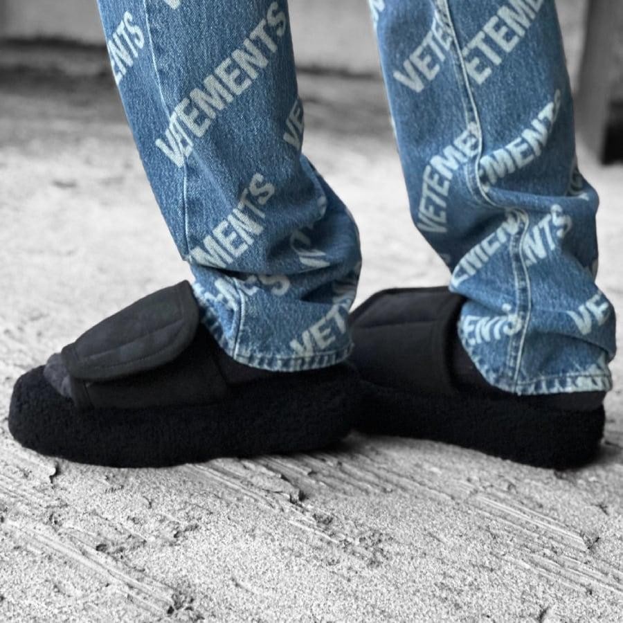 【NATASHA ZINKO】SHEARLING SLIPPERS(BLACK) BLACK XS