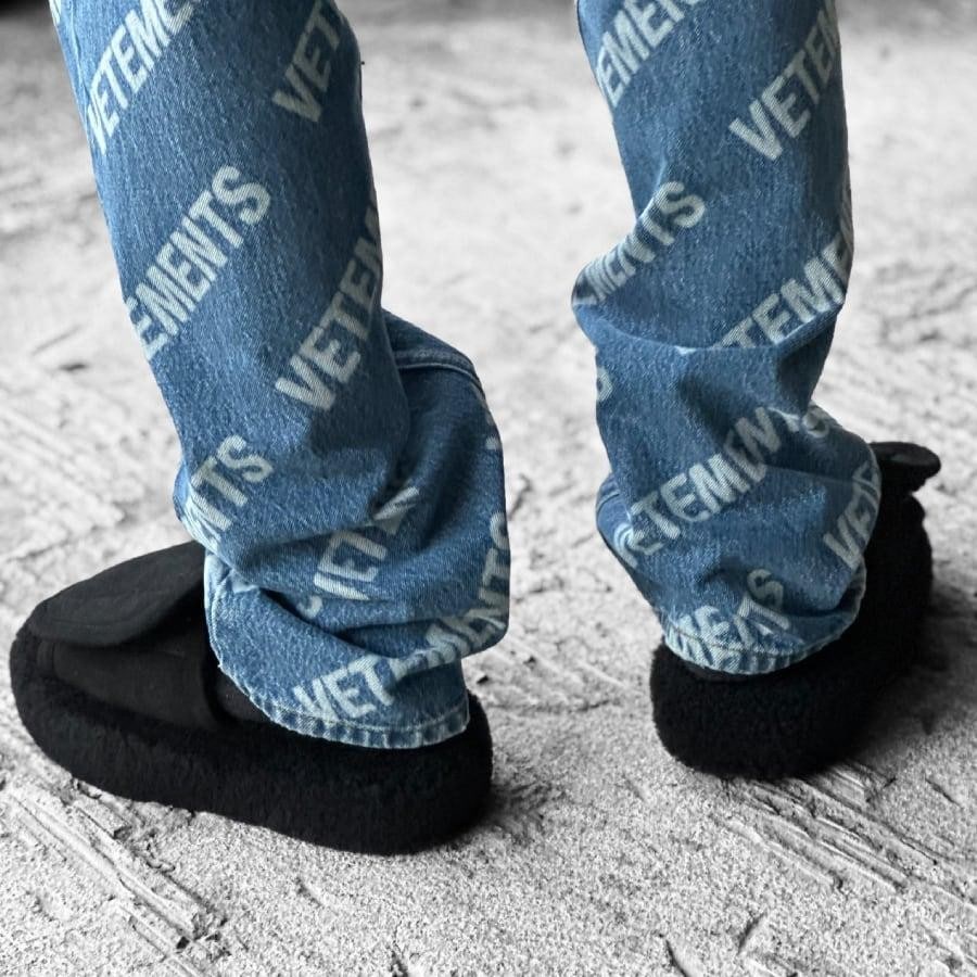 【NATASHA ZINKO】SHEARLING SLIPPERS(BLACK) BLACK S