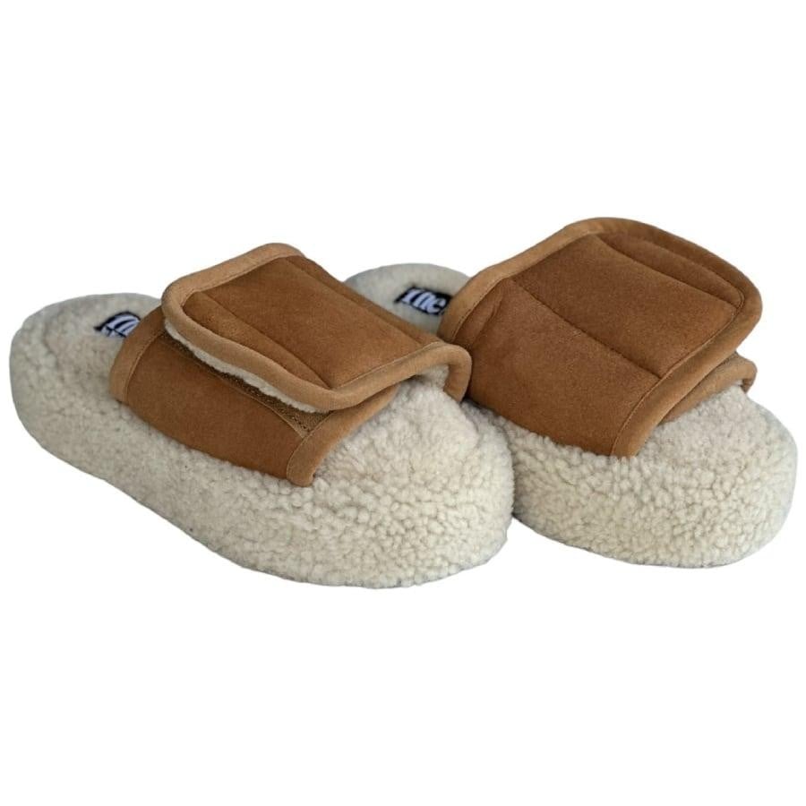 【NATASHA ZINKO】SHEARLING SLIPPERS(NATURAL) NATURAL XS