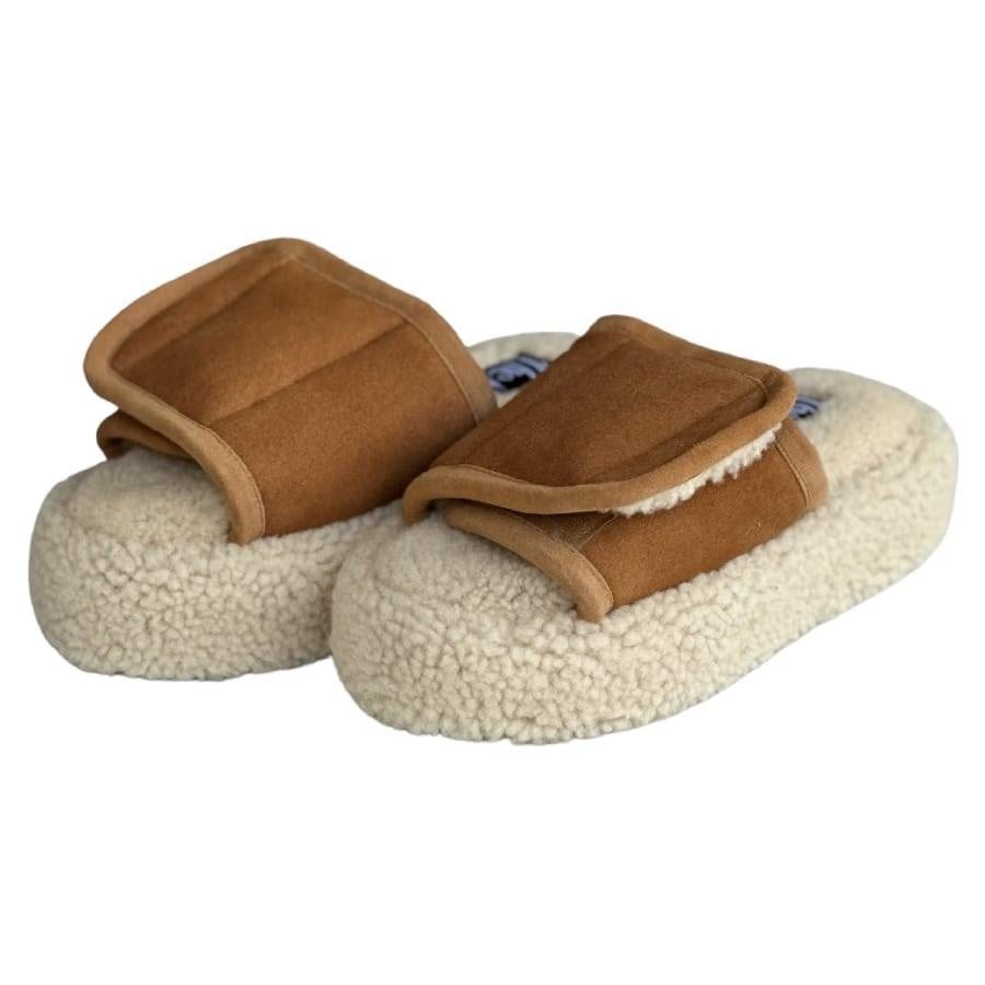 【NATASHA ZINKO】SHEARLING SLIPPERS(NATURAL) NATURAL S