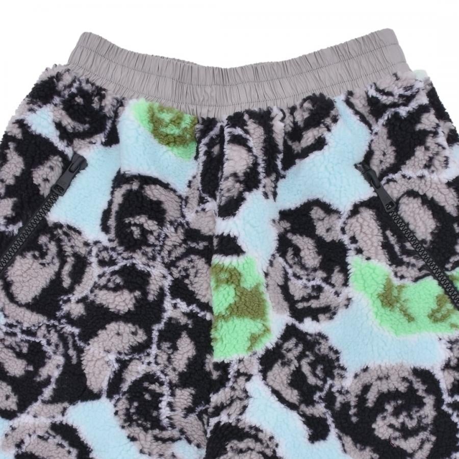 【NATASHA ZINKO】PIXEL ROSES PRINT FLEECE SHORTS(BLUE) BLUE S