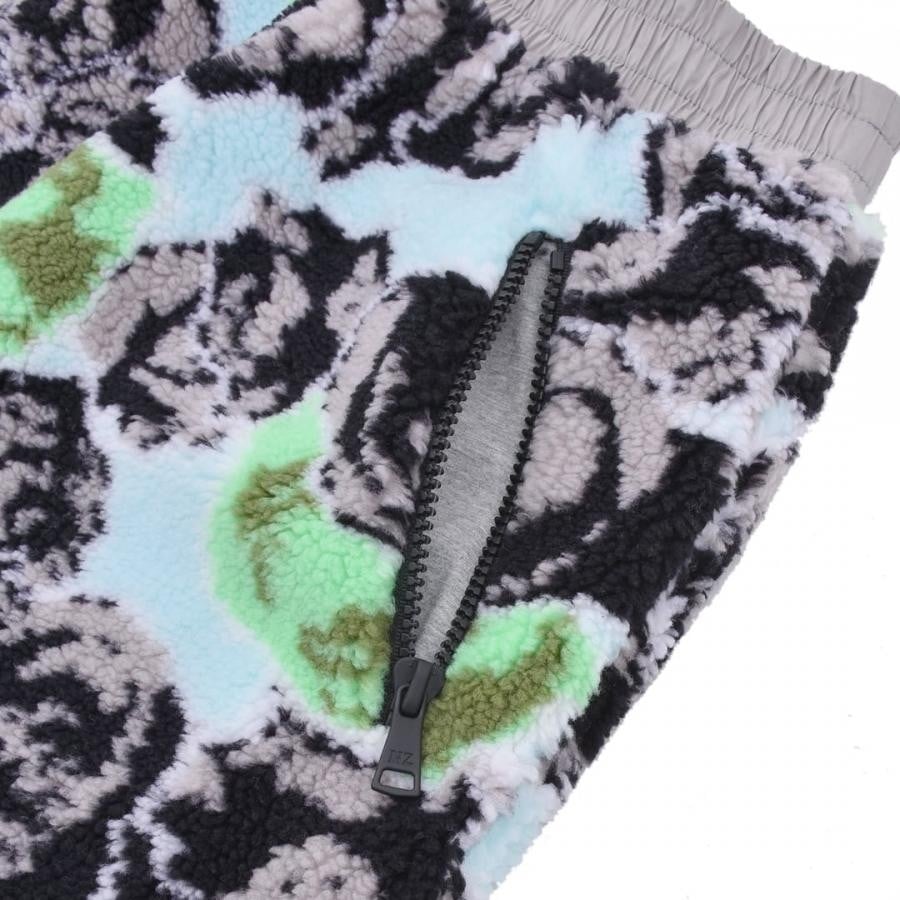 【NATASHA ZINKO】PIXEL ROSES PRINT FLEECE SHORTS(BLUE) BLUE S