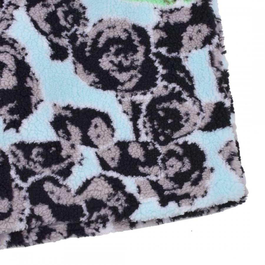 【NATASHA ZINKO】PIXEL ROSES PRINT FLEECE SHORTS(BLUE) BLUE S