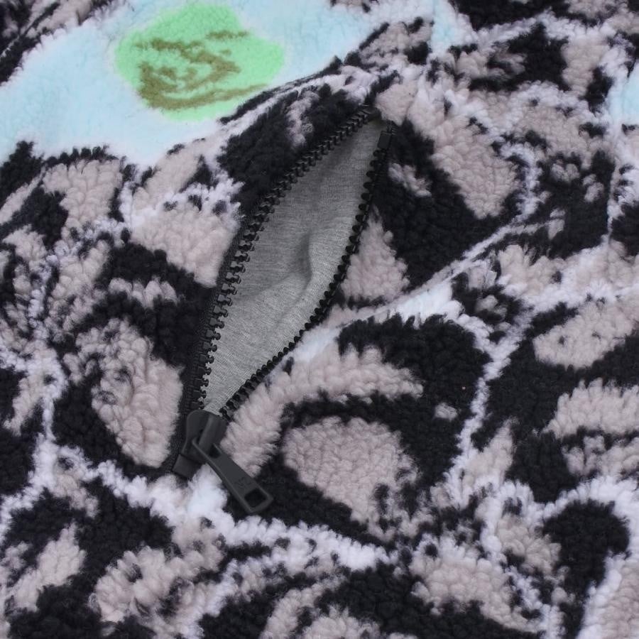 【NATASHA ZINKO】PIXEL ROSES PRINT FLEECE FUR VEST(BLUE) BLUE XXS