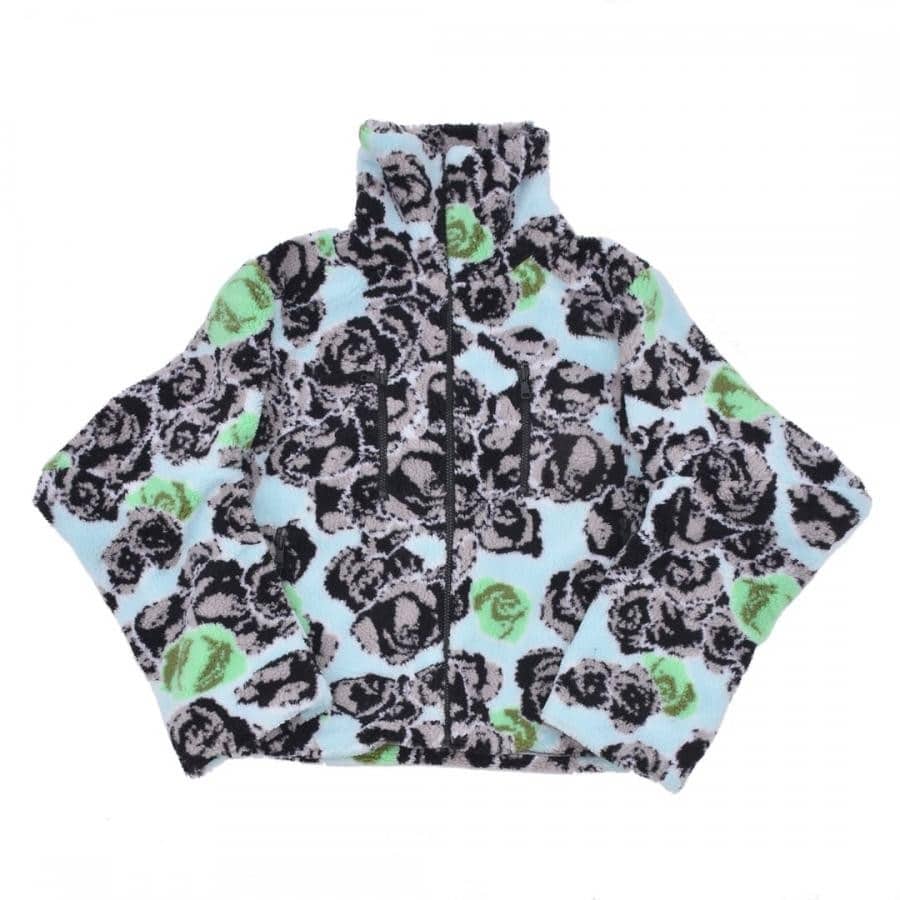 【NATASHA ZINKO】PRINT FLEECE JACKET(BLUE) BLUE S