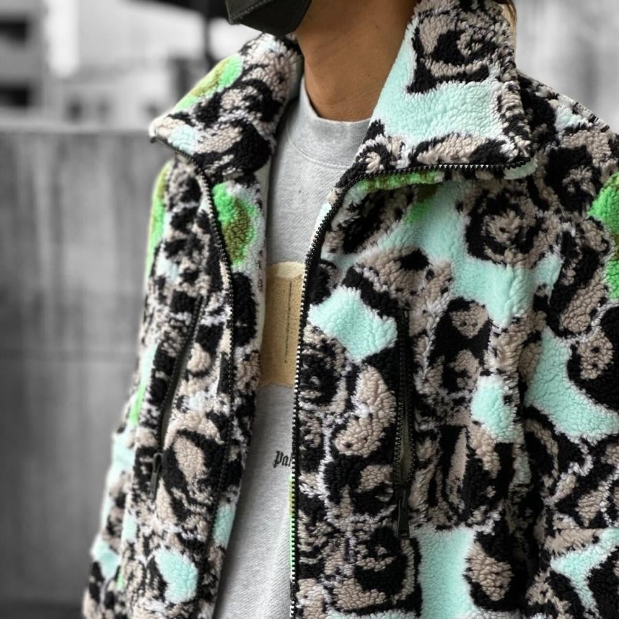 【NATASHA ZINKO】PRINT FLEECE JACKET(BLUE) BLUE M
