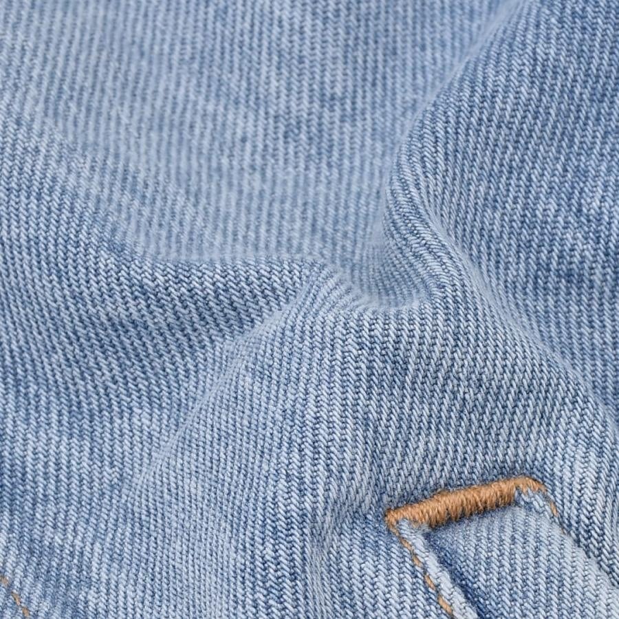 【VETEMENTS】DENIM JACKET WITH DETACHABLE HOOD LIGHT BLUE XS