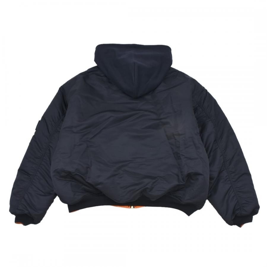 【VETEMENTS】HOODED BOMBER(BLACK) BLACK M