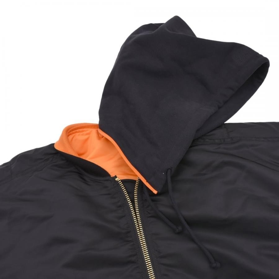 【VETEMENTS】HOODED BOMBER(BLACK) BLACK M